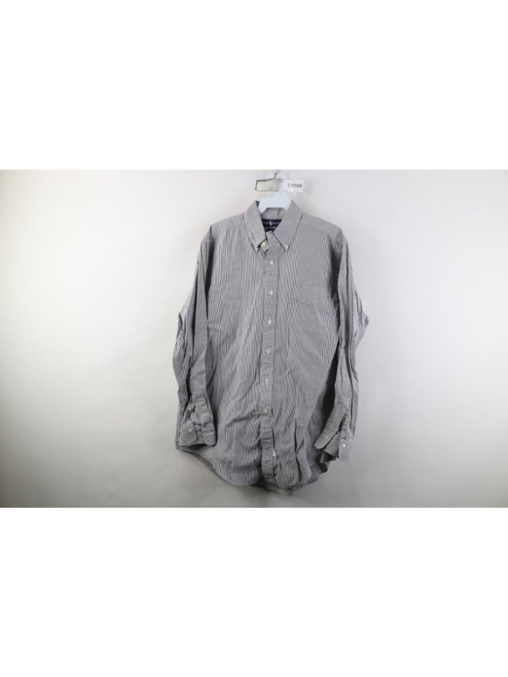 Vintage 80s 90s Ralph Lauren Mens 15.5 33 Pinstriped Oxford Button Down Shirt